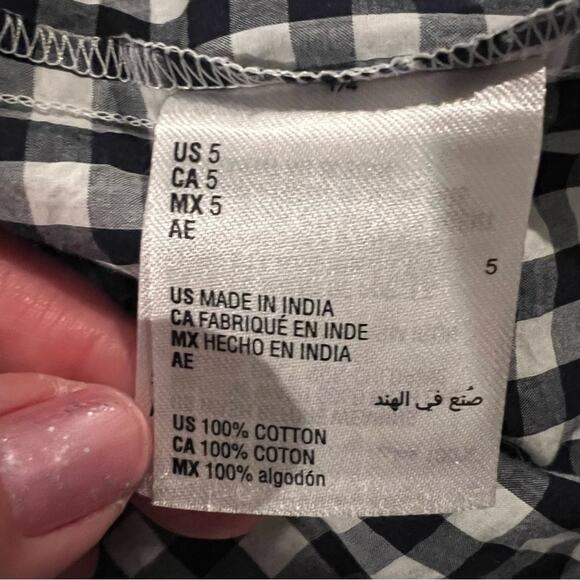 Charter Club Gingham Check Fit and Flare Dress sz 5 girl black and white - Picture 4 of 9